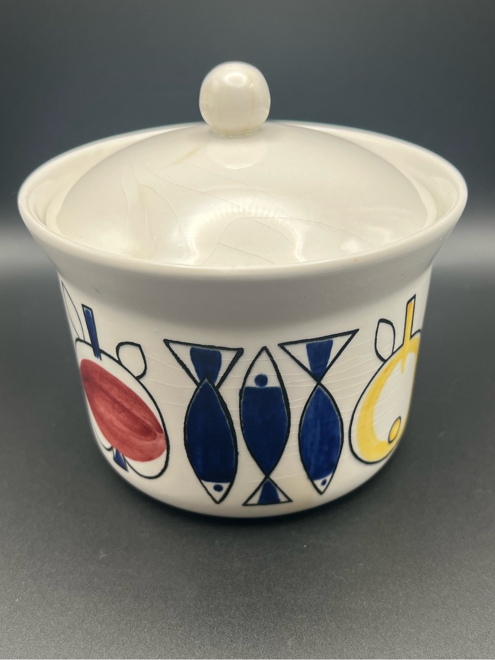✨ Vintage Rörstrand Sweden Pomona Covered Casserole Jar Marianne Westman Crazing
